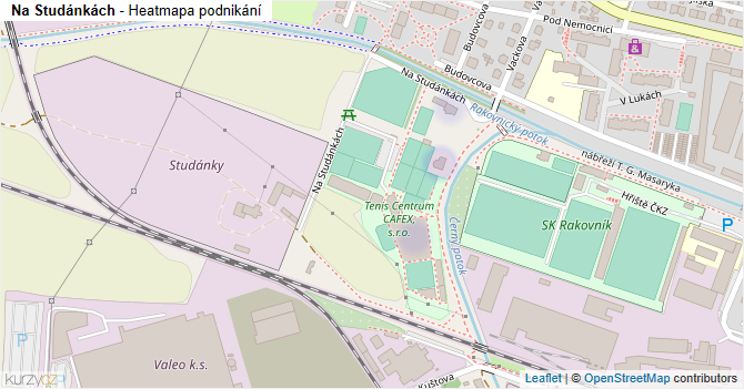 Na Studánkách - mapa podnikání