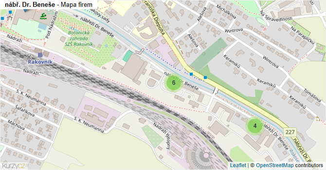 nábř. Dr. Beneše - mapa firem