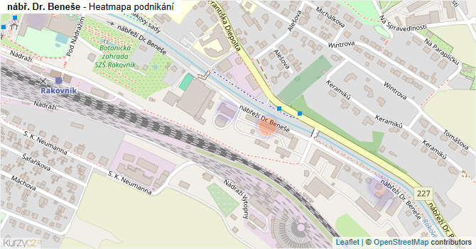 nábř. Dr. Beneše - mapa podnikání
