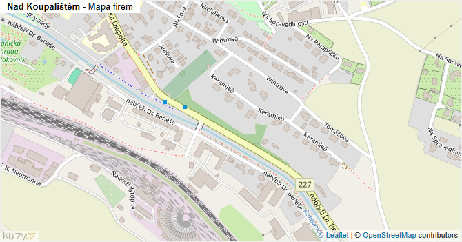 Nad Koupalištěm - mapa firem