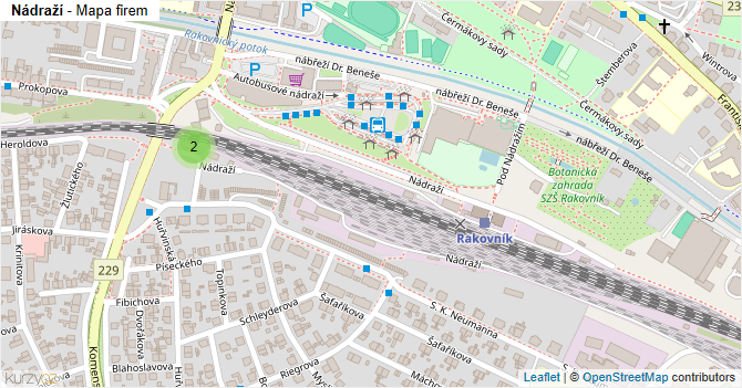 Nádraží - mapa firem