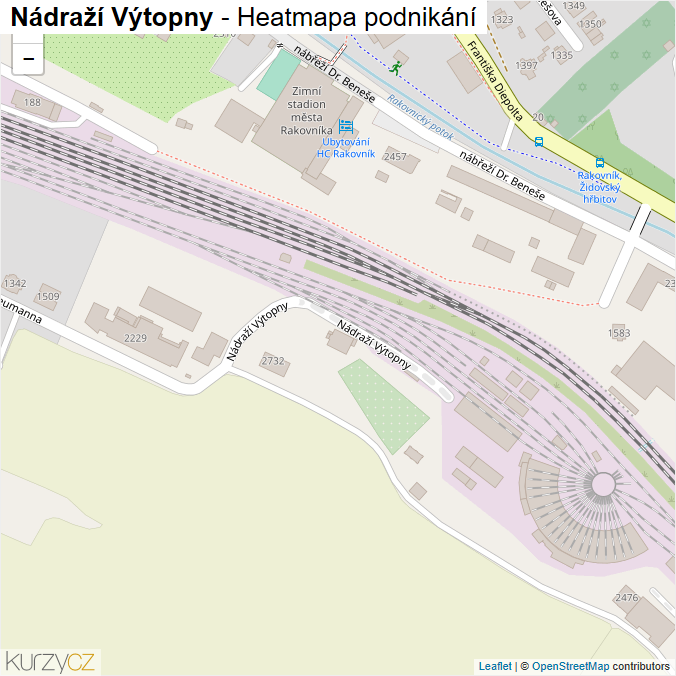 Mapa Nádraží Výtopny - Firmy v ulici.