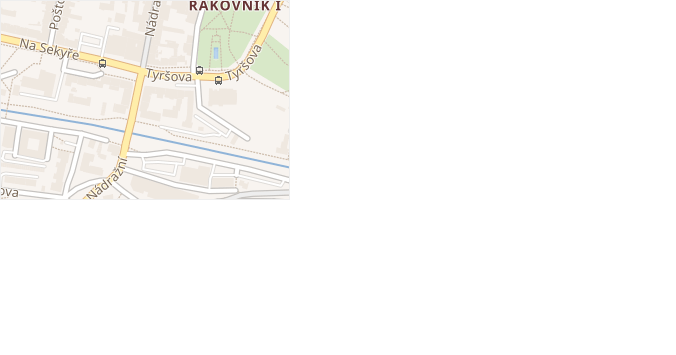 Nádražní v obci Rakovník - mapa ulice