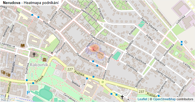 Nerudova - mapa podnikání