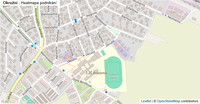 Okružní - mapa podnikání