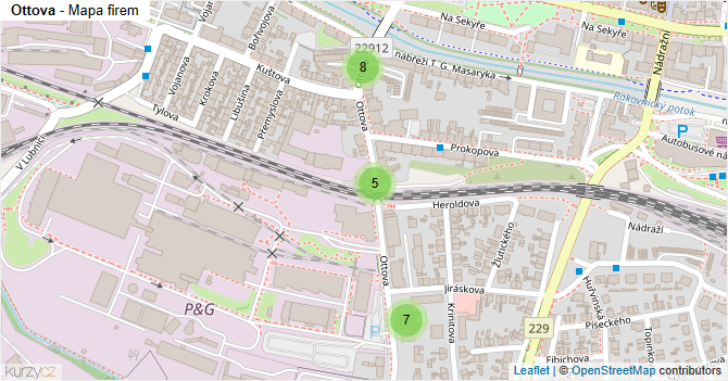 Ottova - mapa firem