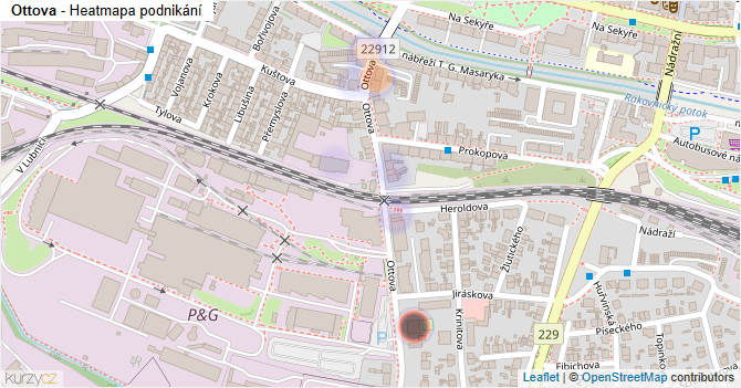 Ottova - mapa podnikání