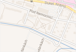 Pod Nemocnicí v obci Rakovník - mapa ulice