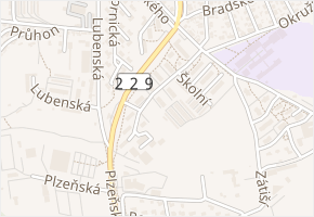 Průběžná v obci Rakovník - mapa ulice