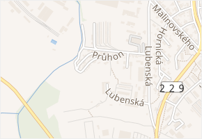 Průhon v obci Rakovník - mapa ulice