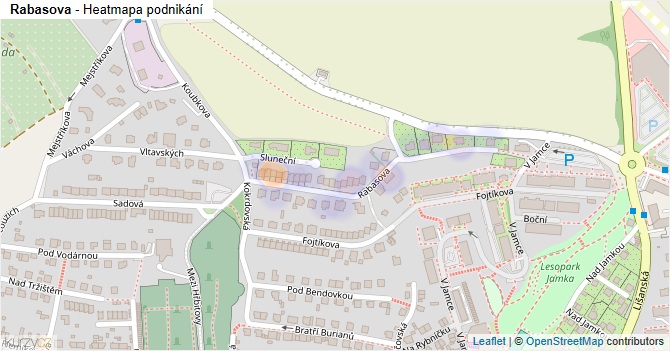 Rabasova - mapa podnikání