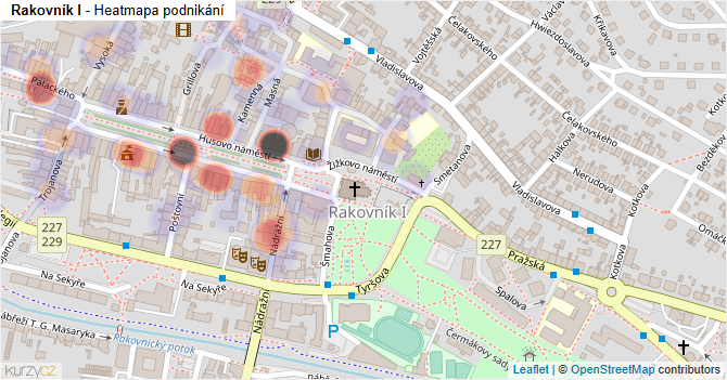 Rakovník I - mapa podnikání