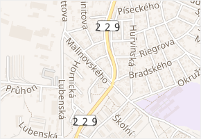 Rubínova v obci Rakovník - mapa ulice