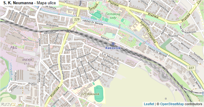S. K. Neumanna - mapa ulice