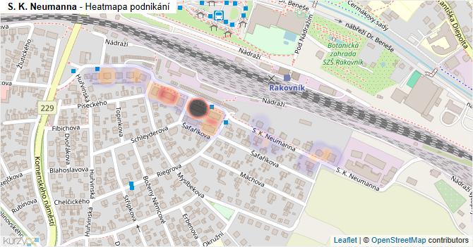 S. K. Neumanna - mapa podnikání