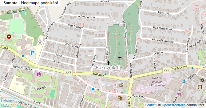Samota - mapa podnikání