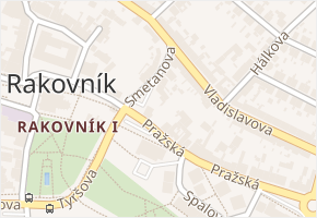 Smetanova v obci Rakovník - mapa ulice