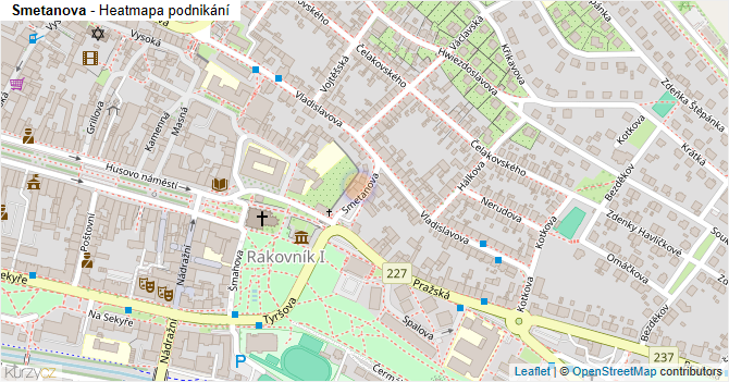 Smetanova - mapa podnikání