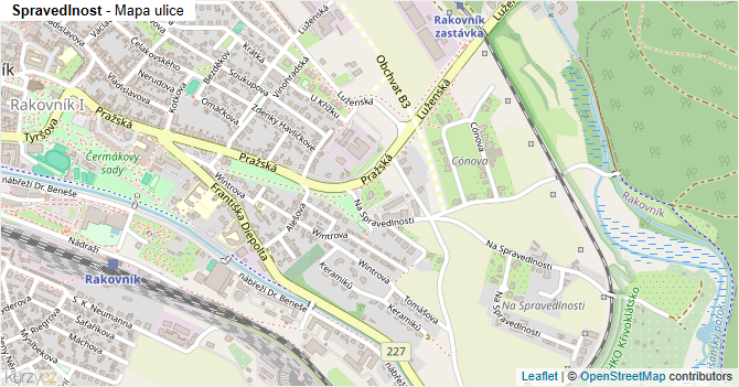 Spravedlnost - mapa ulice