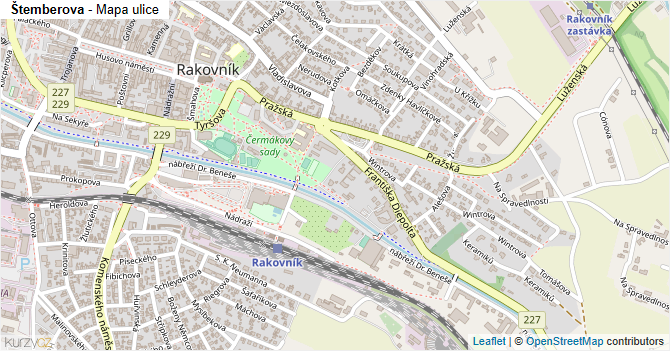 Štemberova - mapa ulice