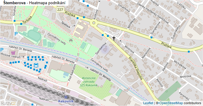 Štemberova - mapa podnikání