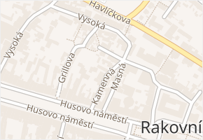U Hluboké studny v obci Rakovník - mapa ulice