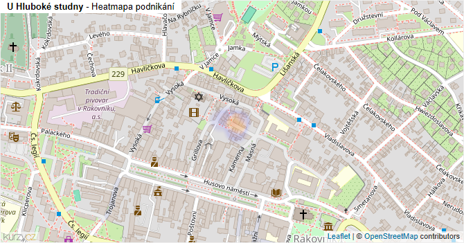 U Hluboké studny - mapa podnikání