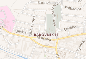 U Hřbitova v obci Rakovník - mapa ulice