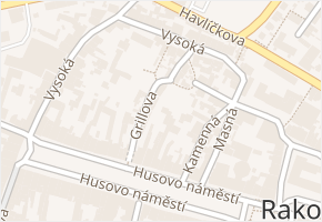 V Brance v obci Rakovník - mapa ulice
