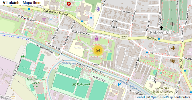 V Lukách - mapa firem