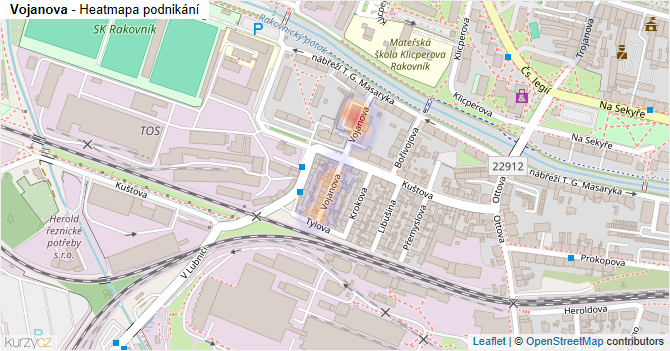 Vojanova - mapa podnikání
