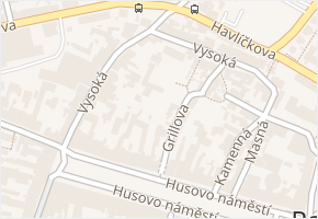 Vysoká v obci Rakovník - mapa ulice