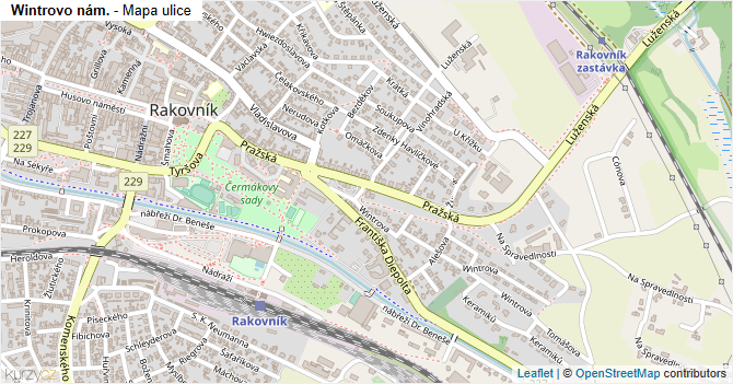 Wintrovo nám. - mapa ulice