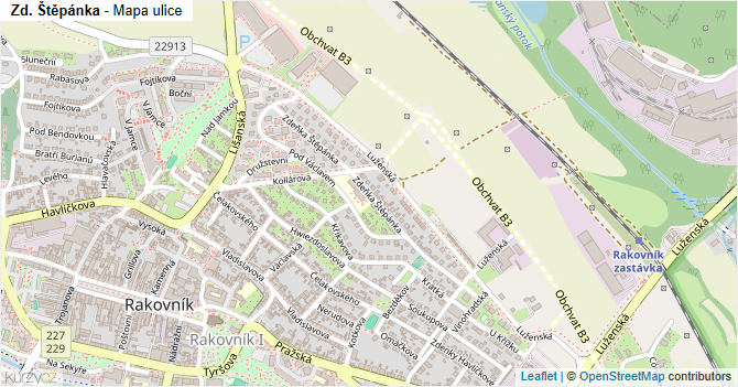 Zd. Štěpánka - mapa ulice