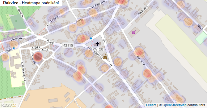 Rakvice - mapa podnikání