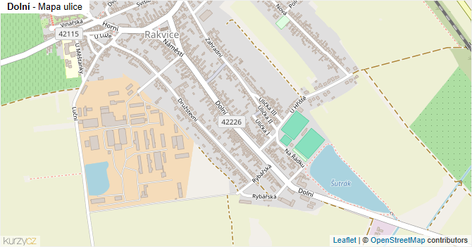 Dolní - mapa ulice