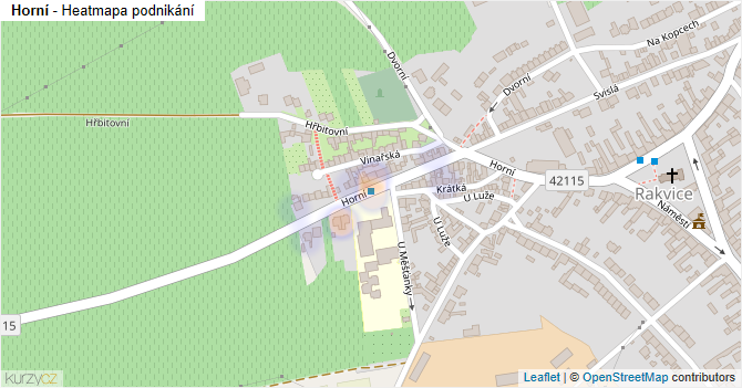 Horní - mapa podnikání