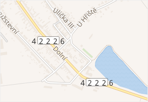 Na Řádku v obci Rakvice - mapa ulice