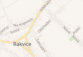 Obchodní v obci Rakvice - mapa ulice