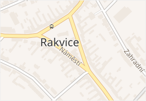 Rakvice v obci Rakvice - mapa části obce