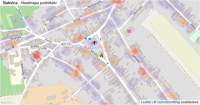 Rakvice - mapa podnikání