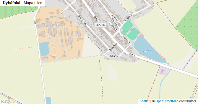 Rybářská - mapa ulice
