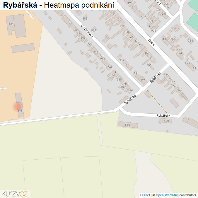 Mapa Rybářská - Firmy v ulici.
