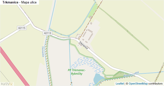 Trkmanice - mapa ulice