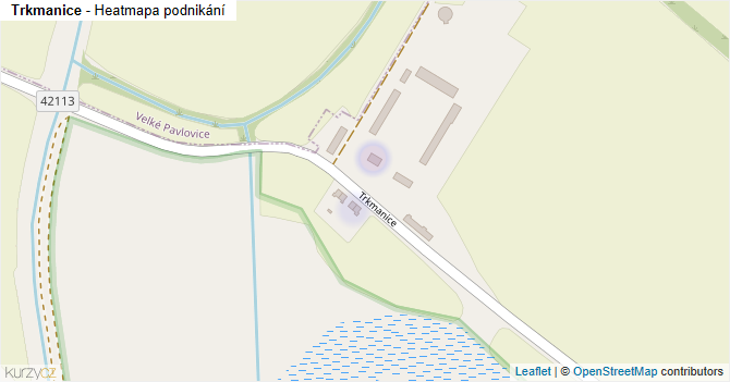 Trkmanice - mapa podnikání