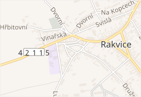U Luže v obci Rakvice - mapa ulice