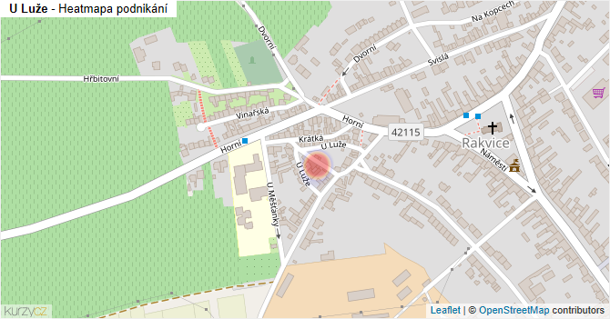 U Luže - mapa podnikání