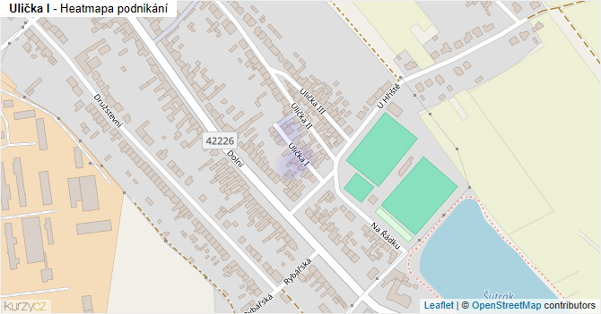 Ulička I - mapa podnikání