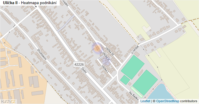 Ulička II - mapa podnikání