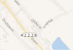 Ulička III v obci Rakvice - mapa ulice
